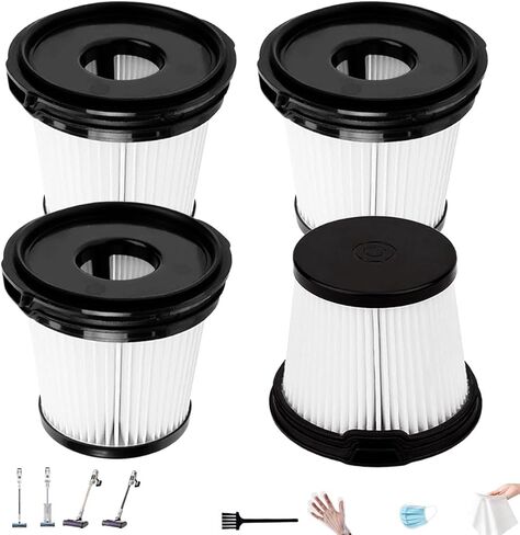 4 عبوات IW3511 BU3521 بدائل مرشح لمرشحات Shark Detect Pro IW1111 IW1120 مكنسة كهربائية لاسلكية خفيفة الوزن، فلتر لمكنسة القرش الكهربائية BU3523 مع نظام التفريغ التلقائي، جزء XPRFIW1000 in Kuwait