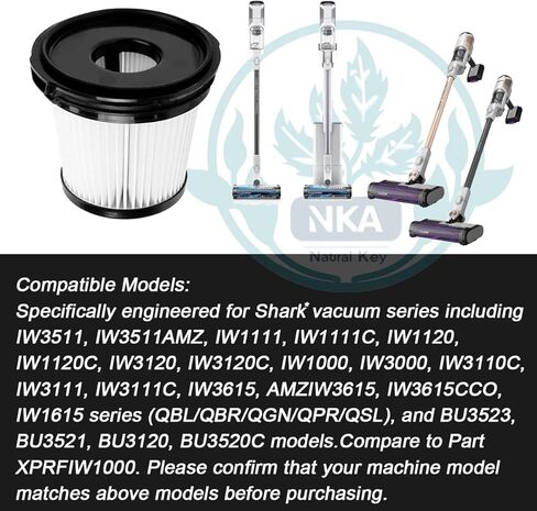 4 عبوات IW3511 BU3521 بدائل مرشح لمرشحات Shark Detect Pro IW1111 IW1120 مكنسة كهربائية لاسلكية خفيفة الوزن، فلتر لمكنسة القرش الكهربائية BU3523 مع نظام التفريغ التلقائي، جزء XPRFIW1000 in Kuwait