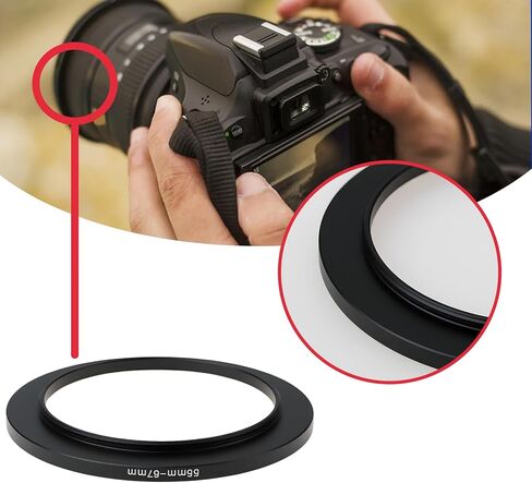 The Lord of the Tools 2 قطعة محول حلقة مرشح الكاميرا 55 مم - 67 مم محول حلقة خطوة من الألومنيوم لعدسات DSLR ومرشحات ND UV CPL IR in Saudi Arabia