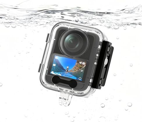 حافظة غوص غير مرئية من Tangxi لـ OSMO 360، غطاء واقي مقاوم للماء للغوص تحت الماء بطول 45 مترًا مع دعامة، وغطاء عدسة من السيليكون in Kuwait