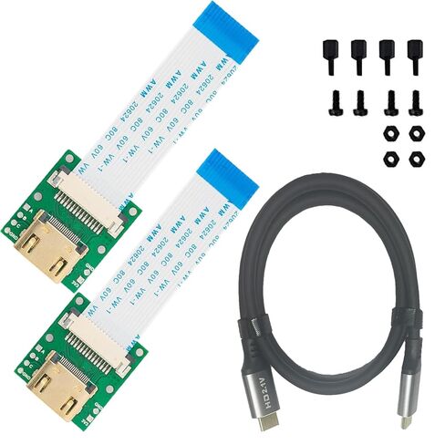Raspberry CSI to HDMI Cable Extension Module with one 0.5m HDMI Wire and Four 15pin 50mm/100mm FPC Cable for Raspberry Pi Camera V3/V1/V2/HQ (Pack of 2, 1 Set) in Saudi Arabia