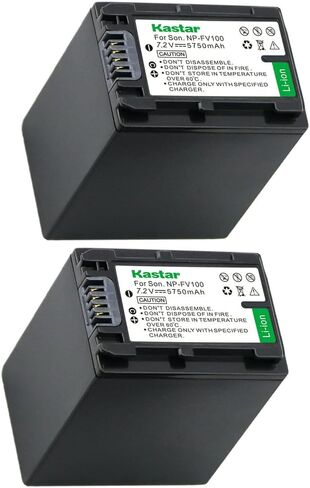 Kastar 1-Pack NP-FH100 استبدال بطارية سوني HDR-SR30، HDR-SR300، HDR-SR40، HDR-SR42، HDR-SR45، HDR-SR47، HDR-SR5، HDR-SR50، HDR-SR56، HDR-SR60، HDR-SR62، HDR-SR67، HDR-SR7، HDR-SR70 الكاميرا in Kuwait