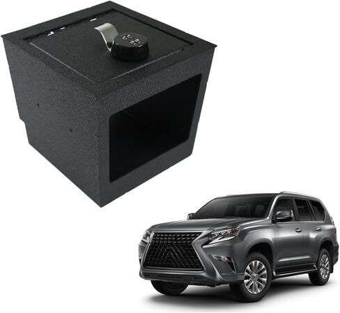 Keren Center Console Gun Safe Vault Vault Safe Vault متوافق مع Lexus GX550 2024-2025 ، مربع قفل مسند الذراعين المضاد للسرقة مع قفل 4 أرقام مع مفتاح استرجاع كلمة المرور. in Saudi Arabia