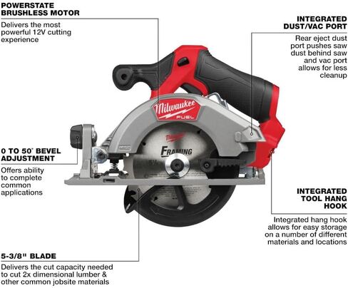 Milwaukee M12 FUEL 5-3/8 Inch Circular Saw Kit in Saudi Arabia