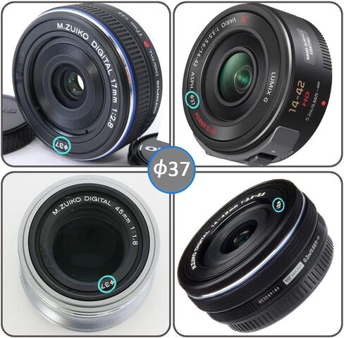 فلتر الأشعة فوق البنفسجية عالي الدقة 37 مم لعدسة Zuiko 14-42 مم لكاميرا Olympus E-M10 Mark Ⅳ III II، فلتر الأشعة فوق البنفسجية 37 مم لعدسة Zuiko 14-42 مم لكاميرا Olympus E-M10 IV-1Pack in Kuwait