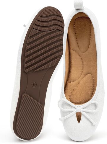 Womens Flats Dress Shoes 2026: Comfortable Slip On Flat with Bow Foldable Ballet Loafers for Work Business Casual in Kuwait