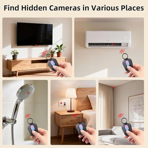 Hidden Camera Detector 2026 Upgraded, Anti Spy Camera Finder Hidden Devices Detector Privacy Pen Camera Scanner with 720H Battery Life & 3 Working Modes for Travel Hotel Home Bathroom Office (Black) in Saudi Arabia