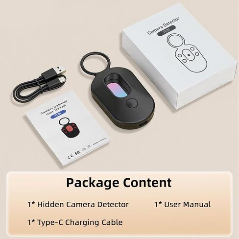 Hidden Camera Detector 2026 Upgraded, Anti Spy Camera Finder Hidden Devices Detector Privacy Pen Camera Scanner with 720H Battery Life & 3 Working Modes for Travel Hotel Home Bathroom Office (Black) in Saudi Arabia