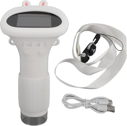 مجهر ASHATA 1000X للأطفال، مجهر رقمي LCD 2 بوصة 1080P للشرائح، مكبر كاميرا مجهر صغير الحجم محمول باليد، زر واحد لالتقاط الصور والفيديو (أبيض) in Kuwait