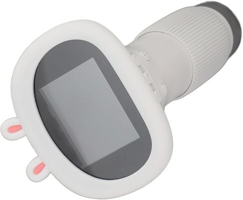 مجهر ASHATA 1000X للأطفال، مجهر رقمي LCD 2 بوصة 1080P للشرائح، مكبر كاميرا مجهر صغير الحجم محمول باليد، زر واحد لالتقاط الصور والفيديو (أبيض) in Kuwait