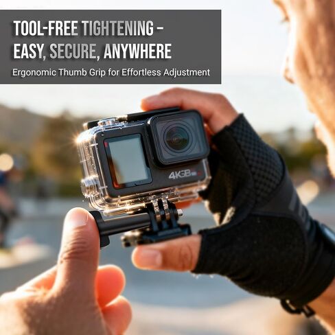 4 عبوات متوافقة مع GoPro Thumbscrew 1/4"-20 Mount - تناسب سلسلة GoPro Hero (13–5) وماكس، متوافقة مع Insta360 R/X3/X2&DJI Osmo Action&Akaso | براغي مقاومة للصدأ ومتينة وسهلة الشد باليد in Kuwait