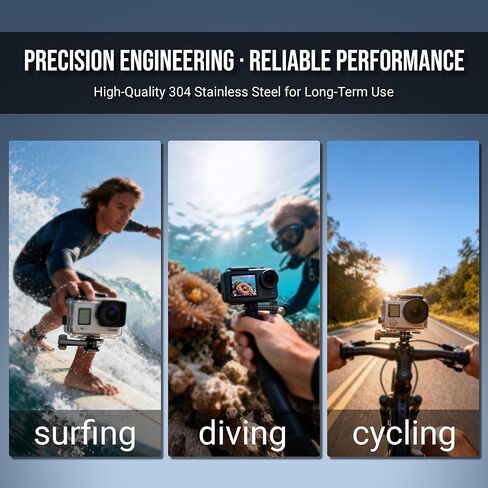 4 عبوات متوافقة مع GoPro Thumbscrew 1/4"-20 Mount - تناسب سلسلة GoPro Hero (13–5) وماكس، متوافقة مع Insta360 R/X3/X2&DJI Osmo Action&Akaso | براغي مقاومة للصدأ ومتينة وسهلة الشد باليد in Kuwait