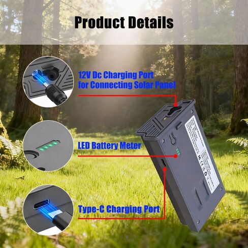 2-Pack Reveal Battery Pack for Tactacam Trail Camera，Rechargeable Lithium Battery Compatible with Hunting Camera Reveal Ultra，X Gen 3.0,2.0，Pro 3.0，X Pro，X，XB，SK，Upgraded Solar Panel Compatibility in Saudi Arabia