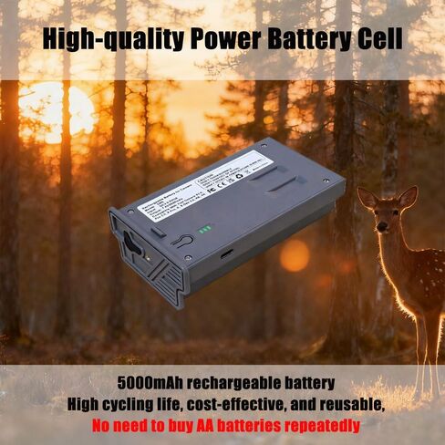 2-Pack Reveal Battery Pack for Tactacam Trail Camera，Rechargeable Lithium Battery Compatible with Hunting Camera Reveal Ultra，X Gen 3.0,2.0，Pro 3.0，X Pro，X，XB，SK，Upgraded Solar Panel Compatibility in Saudi Arabia