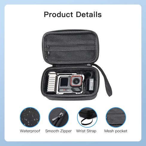 Carrying Case for Insta360 Ace Pro 2 - Hard Shell Protective Carrying Case, Portable Travel Storage Bag with Wrist Strap & Carabiner | Anti-scrathes&Shockproof in Saudi Arabia
