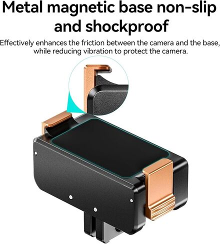 DJI Magnetic Quick Release Adapter Mount Osmo Action 6/Action 5 Pro/Action 4/Action 3/Osmo 360, Magnetic Mount Adapter for Extension Attachable Tripod, Extension Base Bracket with 1/4" Adapter in Saudi Arabia
