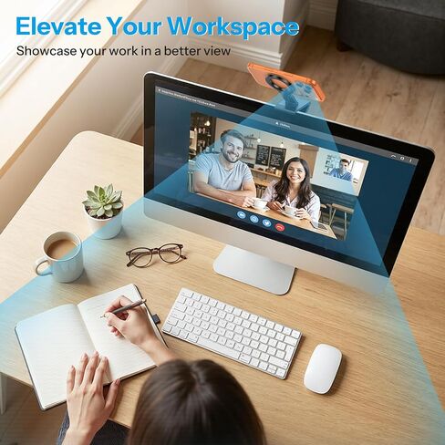 OMOTON VC07 حامل كاميرا مستمر يدور 360 درجة لشاشة سطح المكتب iMac مع برغي 1/4 بوصة، حامل هاتف مغناطيسي قابل للتعديل لـ MagSafe iPhone 17/16 Pro Max Air، Mac، الصالة الرياضية، التلفزيون، 4K، الكمبيوتر المحمول in Kuwait