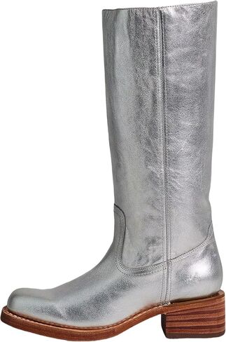 Mid Calf Boots for Women Round Toe Pull On Biker Boots Stacked Chunky Heeled Riding Boots Women's Comfort Leather Tall Boots in Saudi Arabia