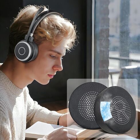 وسائد أذن بديلة للجلد البارد لـ Jabra Evolve 65/40/30/20 سماعات الأذن لـ Jabra Evolve 65uc 65ms/ 40uc 40ms/ 30us 30ii/ 20se 20uc 20ms. in Saudi Arabia