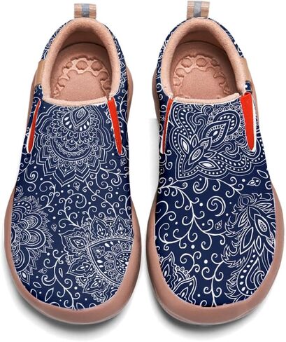 Onehorse Womens Slip On Travel Shoes - Loafers Mandala Painted Sneakers Lightweight Comfortable Casual Walking Shoes in Saudi Arabia