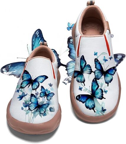 Women's Art Painted Travel Shoes Slip On Fashion Sneaker Lightweight Comfort Casual Leather Loafers in Saudi Arabia