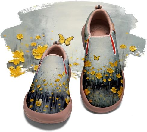 Women's Art Painted Travel Shoes Slip On Fashion Sneaker Lightweight Comfort Casual Leather Loafers in Saudi Arabia