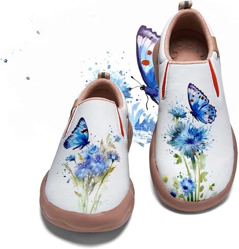 Women's Art Painted Travel Shoes Slip On Fashion Sneaker Lightweight Comfort Casual Leather Loafers in Saudi Arabia