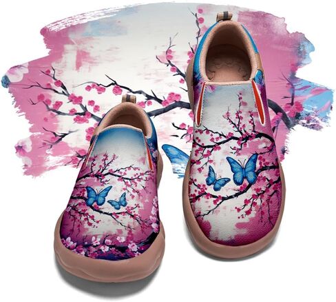 Women's Art Painted Travel Shoes Slip On Fashion Sneaker Lightweight Comfort Casual Leather Loafers in Saudi Arabia