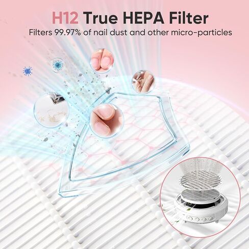 5 عبوات من مرشحات تجميع غبار الأظافر المتوافقة مع مجمع غبار ميلودي سوزي، موديلات HPro/SProR، ترشح 99% من غبار الأظافر، قابلة لإعادة الاستخدام وسهلة التنظيف in Kuwait