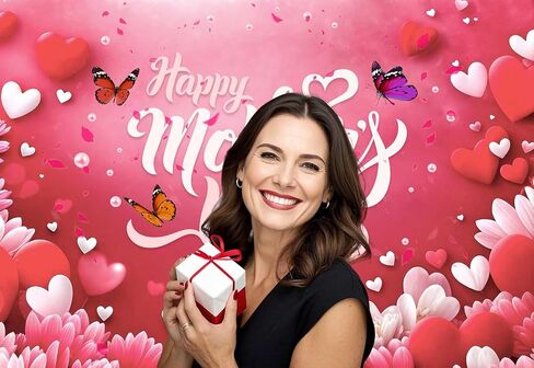 Mother's Day Backdrops for Photoshoot, Happy Mothers Day Picture Party Decorations Wall Backdrop for Photography Decor Banner, Photographic Studio Photo Backgrounds 7X5 FT in Kuwait