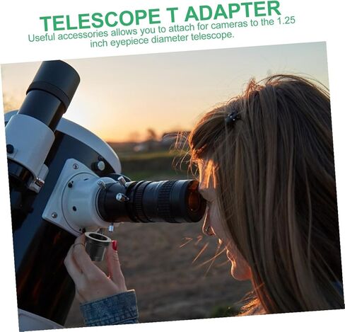 VANZACK 2 قطعة 1.25 بوصة من الفولاذ المقاوم للصدأ تلسكوب T محولات حاملات عدسة معدنية لكاميرات DSLR التصوير الفلكي المتوافق مع التلسكوبات القياسية in Kuwait