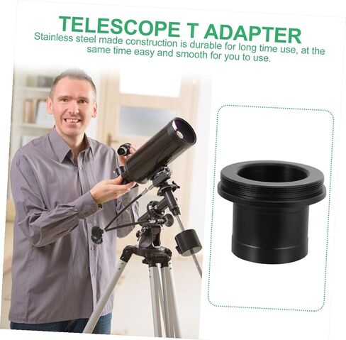 VANZACK 2 قطعة 1.25 بوصة من الفولاذ المقاوم للصدأ تلسكوب T محولات حاملات عدسة معدنية لكاميرات DSLR التصوير الفلكي المتوافق مع التلسكوبات القياسية in Kuwait