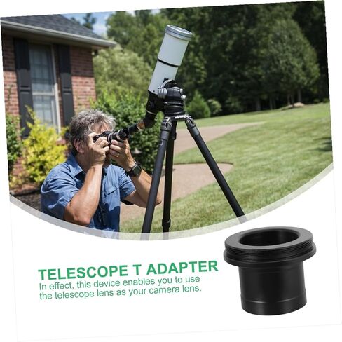 VANZACK 2 قطعة 1.25 بوصة من الفولاذ المقاوم للصدأ تلسكوب T محولات حاملات عدسة معدنية لكاميرات DSLR التصوير الفلكي المتوافق مع التلسكوبات القياسية in Kuwait