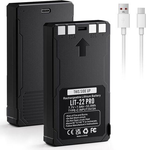 بطارية LIT-22 بديلة قابلة لإعادة الشحن [عبوة من قطعتين] متوافقة مع كاميرات Spypoint Trail Flex Plus وM وDark وS-Dark وS وG-36 - مصدر طاقة ليثيوم أيون in Saudi Arabia