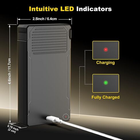 بطارية LIT-22 بديلة قابلة لإعادة الشحن [عبوة من قطعتين] متوافقة مع كاميرات Spypoint Trail Flex Plus وM وDark وS-Dark وS وG-36 - مصدر طاقة ليثيوم أيون in Saudi Arabia