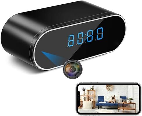 كاميرا صغيرة 1080 بكسل HD كاميرا أمان داخلية لاسلكية مع التحكم في التطبيق، كاميرا صغيرة مع كشف الحركة، رؤية ليلية، كاميرا للحيوانات الأليفة للمنزل/المكتب، توفير دورة 24/7، تدعم بطاقة SD (غير متضمنة) in Kuwait