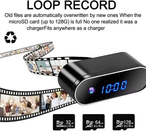 كاميرا صغيرة 1080 بكسل HD كاميرا أمان داخلية لاسلكية مع التحكم في التطبيق، كاميرا صغيرة مع كشف الحركة، رؤية ليلية، كاميرا للحيوانات الأليفة للمنزل/المكتب، توفير دورة 24/7، تدعم بطاقة SD (غير متضمنة) in Kuwait