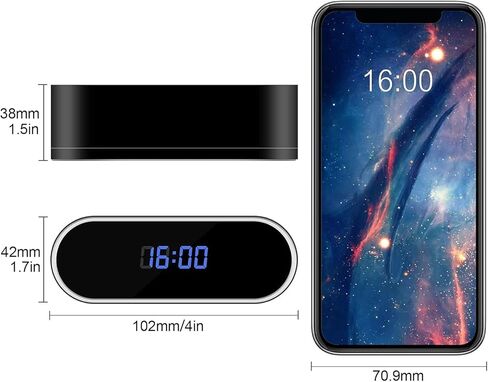 كاميرا صغيرة 1080 بكسل HD كاميرا أمان داخلية لاسلكية مع التحكم في التطبيق، كاميرا صغيرة مع كشف الحركة، رؤية ليلية، كاميرا للحيوانات الأليفة للمنزل/المكتب، توفير دورة 24/7، تدعم بطاقة SD (غير متضمنة) in Kuwait