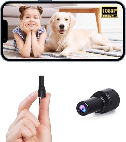 أصغر كاميرا واي فاي لاسلكية، كاميرا تجسس صغيرة محمولة، تسجيل فيديو HD1080P بث مباشر، مراقبة الطفل، كاميرا مربية، كاميرا للحيوانات الأليفة مع رؤية ليلية، كشف الحركة، تخزين سحابي للأمان مع iOS/Android in Saudi Arabia