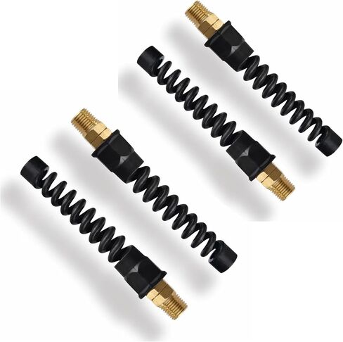 خرطوم هواء يولاس برو قابل لإعادة الاستخدام، تركيبات تخفيف الضغط قابلة لإعادة الاستخدام، 1/4 بوصة NPT قابلة لإعادة الاستخدام لتخفيف الضغط، مناسب لخرطوم هواء البولي يوريثين بمرونة 1/4 بوصة (4 قطع) in Kuwait