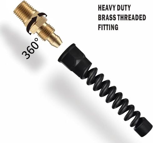 خرطوم هواء يولاس برو قابل لإعادة الاستخدام، تركيبات تخفيف الضغط قابلة لإعادة الاستخدام، 1/4 بوصة NPT قابلة لإعادة الاستخدام لتخفيف الضغط، مناسب لخرطوم هواء البولي يوريثين بمرونة 1/4 بوصة (4 قطع) in Kuwait