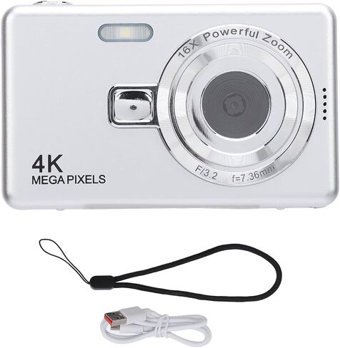 Q12 2.4 Inch Digital Camera HD Video Recording for Students Home Use 32GB CCD Card Camera with Self Portrait Mode Portable Campus Vlogging with LCD Screen (64GB) in Saudi Arabia