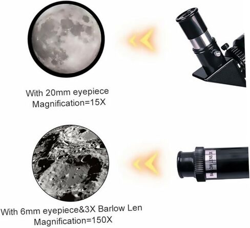 Stargazing Telescope with Phone Holder and Aluminum Tripod for Astronomy Beginners Portable Refracting Telescope for Camping Moon Watching and Outdoor Exploration in Saudi Arabia