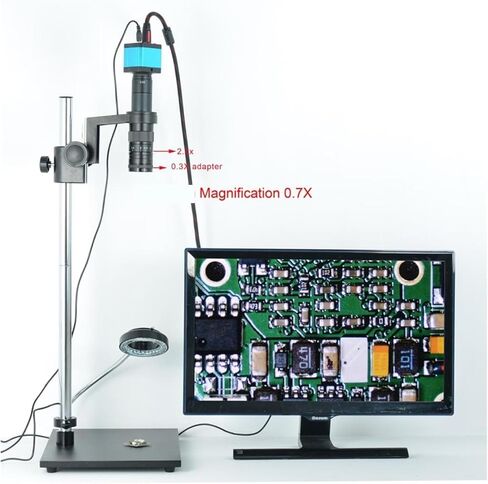 Microscopes Lens 0.5X / 2.0X / 0.3X Auxiliary Objective s Lens for XDC-10A 180X 300X C-Mount Lens Industry Video Microscope Camera Microscope Eyepieces for Optical Microscope in Saudi Arabia