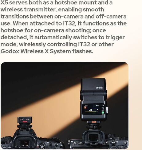 فلاش Godox IT32 TTL + X5N X5-N لكاميرات نيكون، ضوء فلاش شاشة اللمس، 2.4 جيجا لاسلكي، GN18، HSS، وقت إعادة التدوير 1.5 ثانية، واجهة مغناطيسية، مصباح تشكيل LED، فلاش كاميرا تشغيل/إيقاف لحفلات الزفاف، صورة شخصية in Saudi Arabia