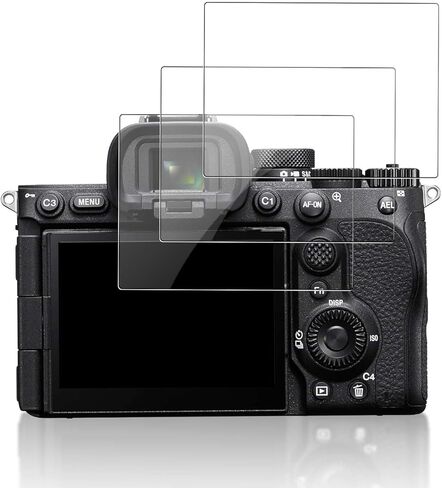 واقي شاشة Sony Alpha 7 V - 3 عبوات من الزجاج المقوى للعرض، صلابة 9H، مضاد للخدش، وضوح عالي الدقة، خالي من الفقاعات، مقاوم لبصمات الأصابع in Kuwait