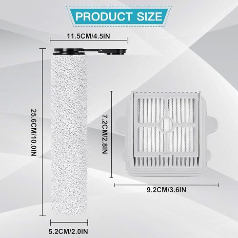 بكرات فرشاة بديلة F25 ومرشحات HEPA لـ Roborock F25 ACE/F25 RT/F25 LT/F25ALT/F25/F25 GT/F25 XT/F25 ACE Combo/F25 Combo مكنسة كهربائية رطبة وجافة (6 ملحقات) in Kuwait