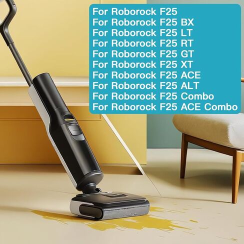 بكرات فرشاة بديلة F25 ومرشحات HEPA لـ Roborock F25 ACE/F25 RT/F25 LT/F25ALT/F25/F25 GT/F25 XT/F25 ACE Combo/F25 Combo مكنسة كهربائية رطبة وجافة (6 ملحقات) in Kuwait