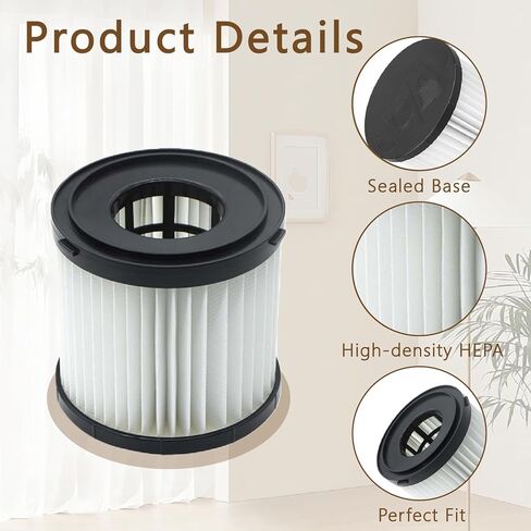 عبوتان من فلتر HEPA البديل القابل للغسل لـ Ryobi 18V ONE+ مكنسة كهربائية رطبة/جافة PCL733، PCL734، P3240، متوافق مع الجزء # A32VC05 وA32RF08، يناسب مكنسة HART HPWD01B in Kuwait