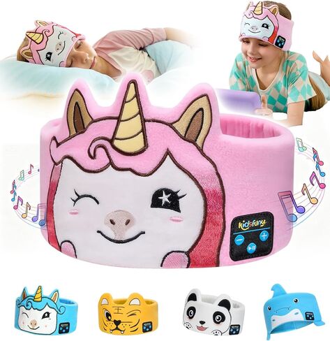 Kids Headphones Headband Wireless,Toddler Bluetooth Headband Volume Limited with Thin Speakers & Wired Playback 3.5 MM Jack,Perfect for Girls Boys Toddler Children Baby Airplane Travel Study in Saudi Arabia
